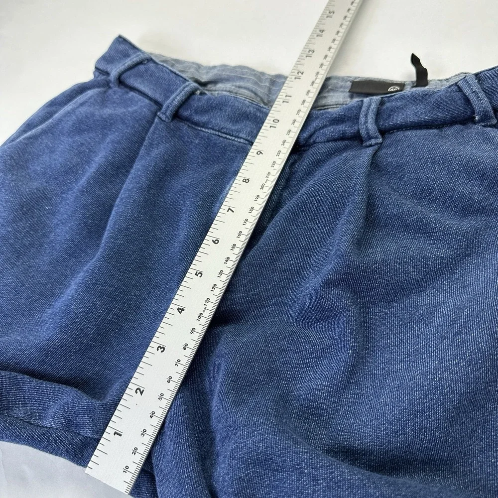 AG Adriano Goldschmied Jogger Pants 30 Blue Pleated Knit Denim 1213UFT-IKD-SEV